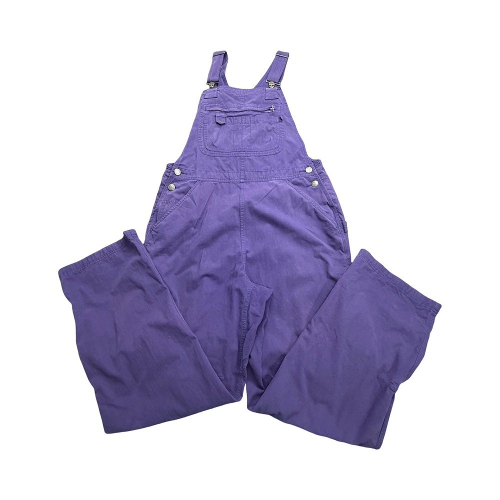 Duluth Trading Co Overalls Womens M 36x31 Purple Cargo Workwear Cotton Workwear